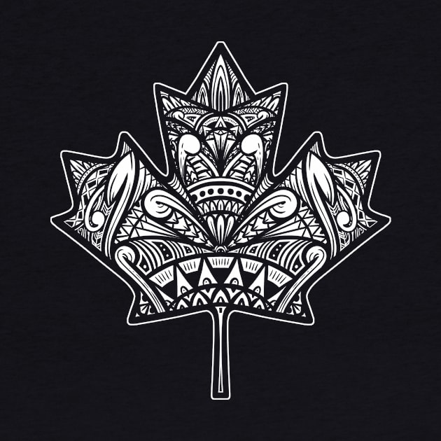 Maple Leaf Tribal by Barabarbar artwork